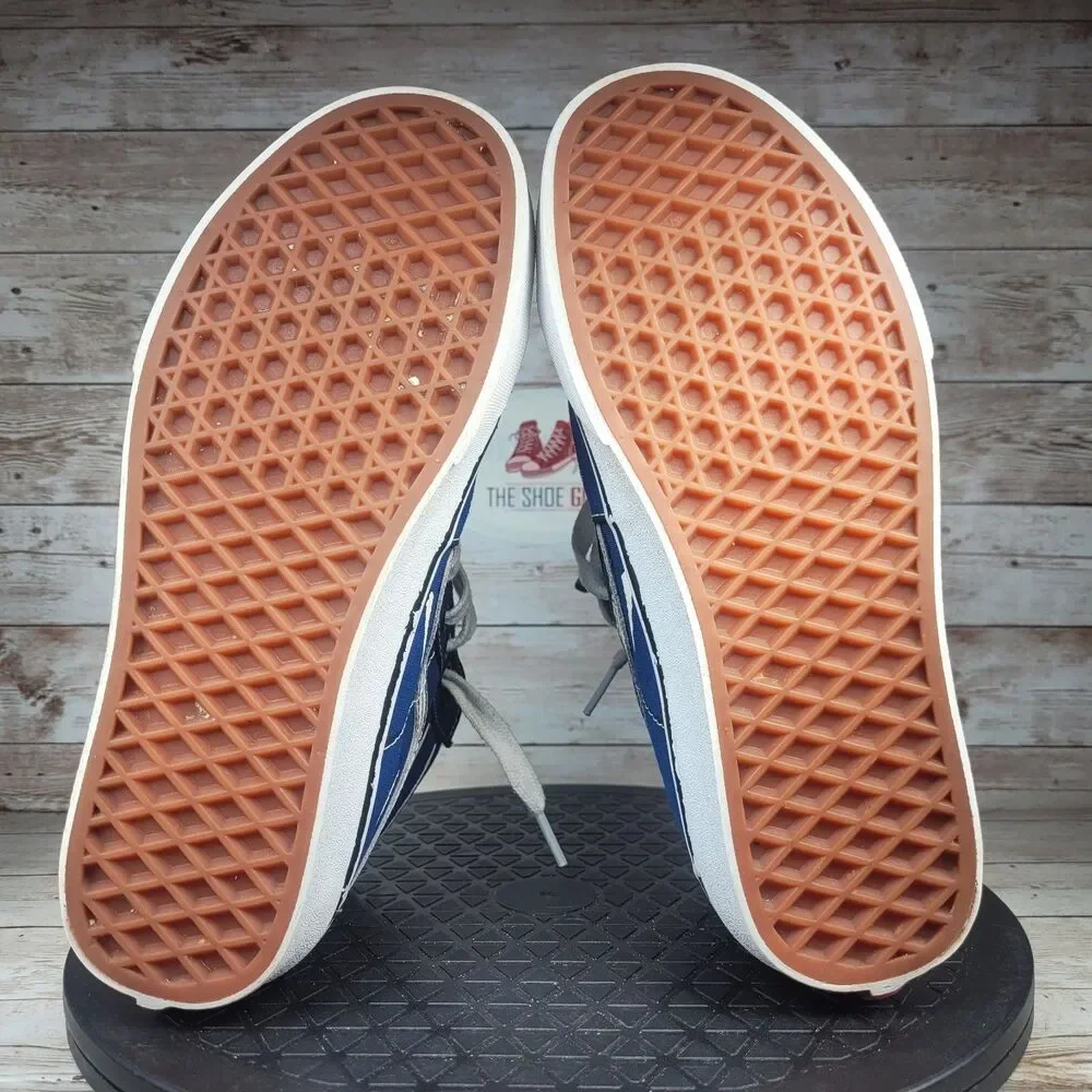 Vans Sk8-Hi Sneakers Men Size 6/ Women's Size 7.5 Blue White Skateboarding Shoes